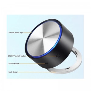 Hook Mini otthoni autó hepa légtisztító galvanizáló felülettel és orsóval