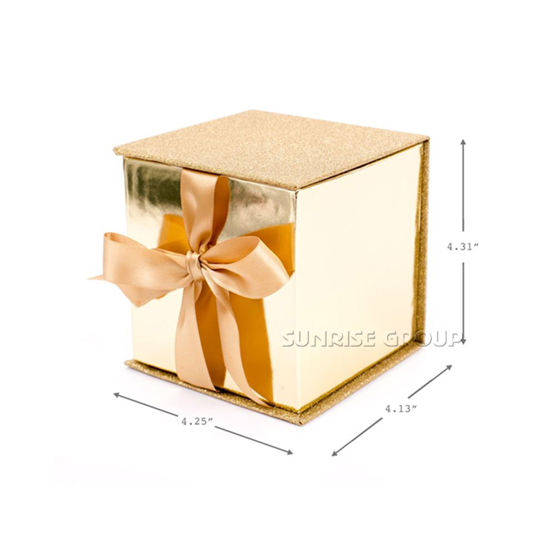 Csúcsminőségű Blingbling arany papírcsomagolás ajándékdoboz üvegpohárhoz