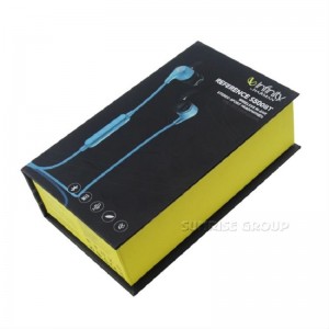 Egyedi papír, kézzel készített fülhallgató-csomagolás, mágneses záró fülhallgató-doboz