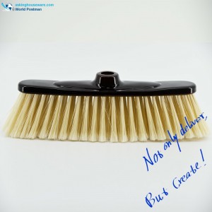 Akbrand műanyag seprűfej dupla transzfer alakú, csokoládé színű bevonatú kefével