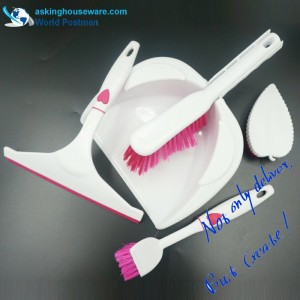 Akbrand Dustpan kefe seprű ablakecske mosogatókefe súrolókefe 4in1 tisztító szerszámkészlet