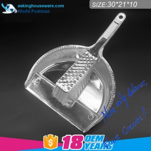 Akbrand félkör alakú porlapos kefekefe ezüst bevonatú hosszú fogantyúval