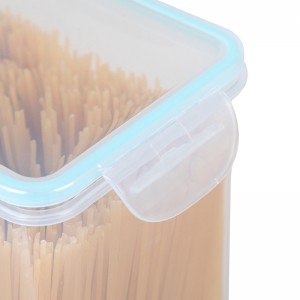 Átlátszó 2,6 literes műanyag élelmiszer-tárolóedény légmentesen lezárható fedéllel