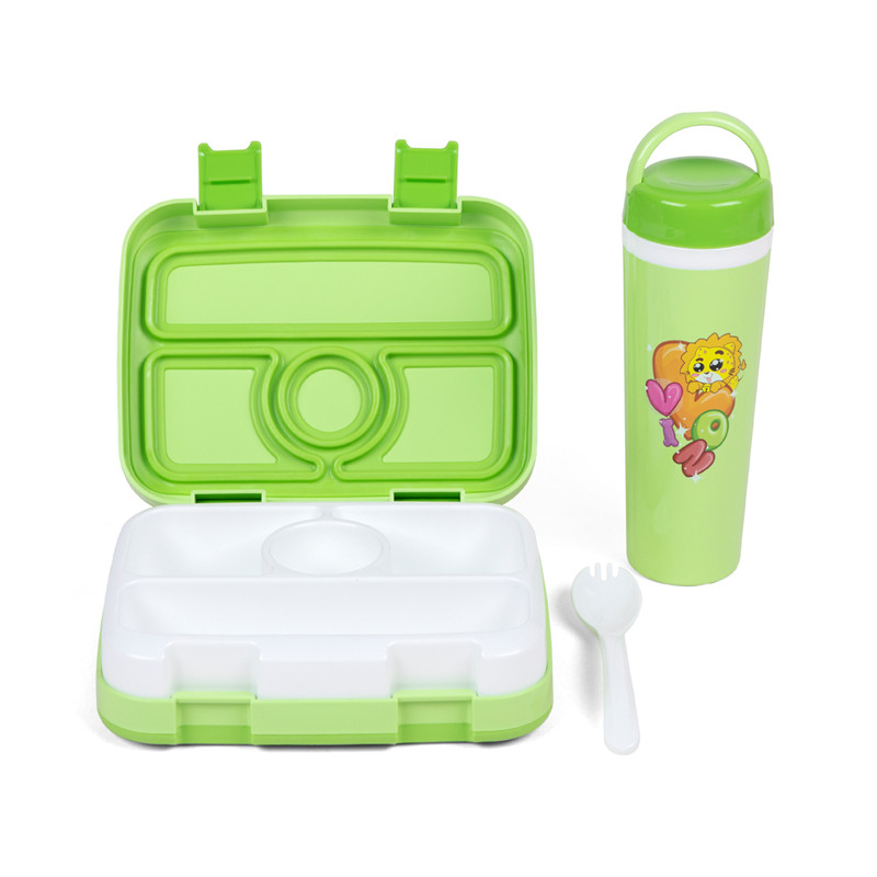 BPA ingyenes és élelmiszer-biztonságos 4 rekeszes ebéd doboz