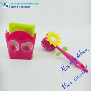 Akbrand konyhai tisztítókefe és tárolóvödör szett balekokkal és szivacs-súrolóval