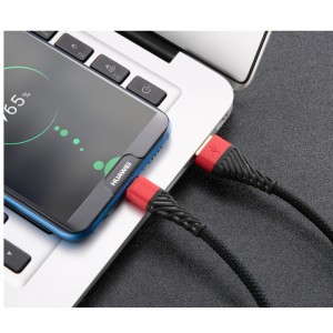 USB C kábel 3.0, C típusú USB kábel Gyors töltésű USB-mobiltelefon kábel a Samsung Galaxy S8, S9 Plus, 8. megjegyzés, LG v20, G6, G5, v30, Google Pixel 2 XL, Nexus 6-3 Pack Red
