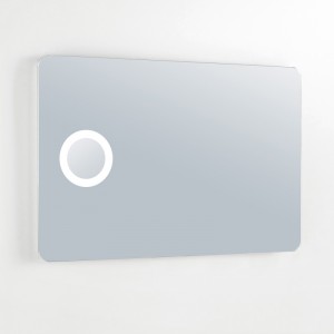 EU és USA luxus LED-es világítású háttérvilágítással ellátott fürdőszoba tükör nagyítóval-ENE-AL-111