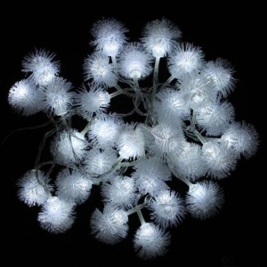 LED Snow Pompon vonós lámpák színes kötélfények dekorációk karácsonyra / ünnepre / esküvőre / partira