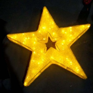 LED csillag karácsonyi díszek, melegfehér LED-es csillagok