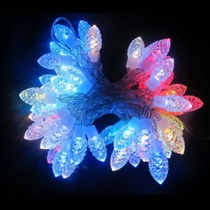 RGB LED-es vonós lámpák gyémánt / hópehely dekoratív LED-es karácsonyfákkal