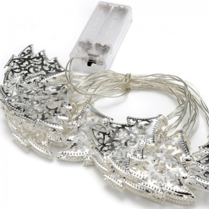 Vas karácsonyfa húr lámpa