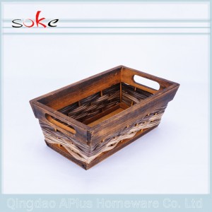 100% PE rattan szövött tárolókosár