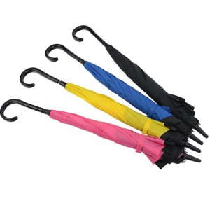 A nagykereskedők szélálló esernyője fordított, fordított esernyő J markolat az autók számára