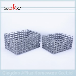 Otthoni konténerek PE rattan szőtt tároló kosár