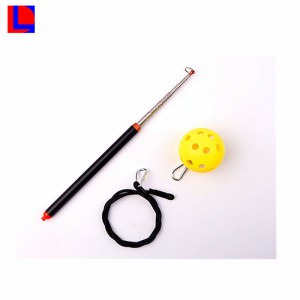 Forró, hordozható alumínium teleszkópos kutyajátszó függő és világos golyóval