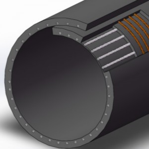 Cső gumi szállítószalag