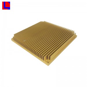 testreszabott ezüst és sárga eloxált alumínium hűtőborda / hűtő