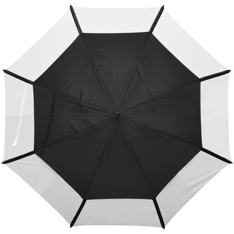 Nagyméretű, 62 hüvelykes dupla canpoy szélálló esernyő lyukakkal