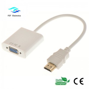 Plug and Play male to female 1080p HDMI TO VGA átalakító kábel Kód: FEF-HIC-001