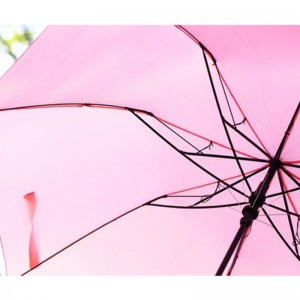 2019 automatikusan nyitott sárga kacsafa fogantyúval ellátott horog 2 összecsukható esernyő