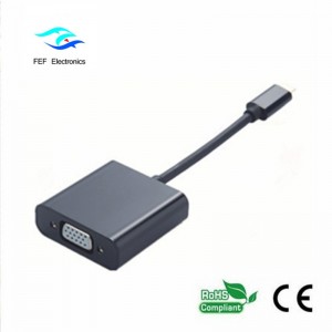 USB 3.1 C típusú hím-VGA aljzat-átalakító Kód: FEF-USBIC-002