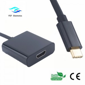 C típusú USB-csatlakozó az usb3.0 aljzathoz + HDMI aljzat + PD konverter fém tok FEF-USBIC-005A