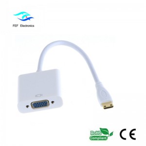 Mini HDMI hím-VGA aljzat-konverter kód: FEF-HIC-004