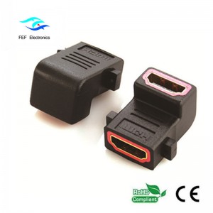 HDMI aljzat és HDMI aljzat adapter 90 fokos szögű típus: Kód: FEF-H-007
