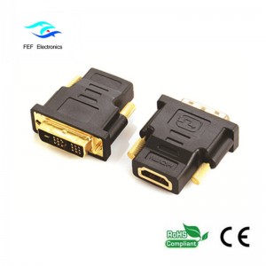 DVI (18 + 1) aljzat HDMI csatlakozóhoz arany / nikkelezett Kód: FEF-HD-002