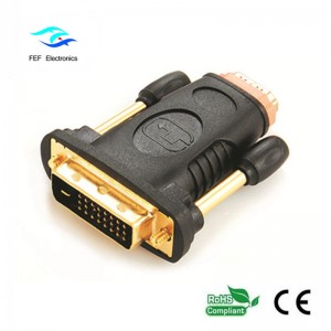 HDMI aljzat a DVI 24 + 1-es dugaszolható csatlakozóhoz hím-aljzat konverterhez: FEF-HD-006