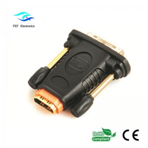 HDMI aljzat a DVI 24 + 1-es dugaszolható csatlakozóhoz hím-aljzat konverterhez: FEF-HD-006