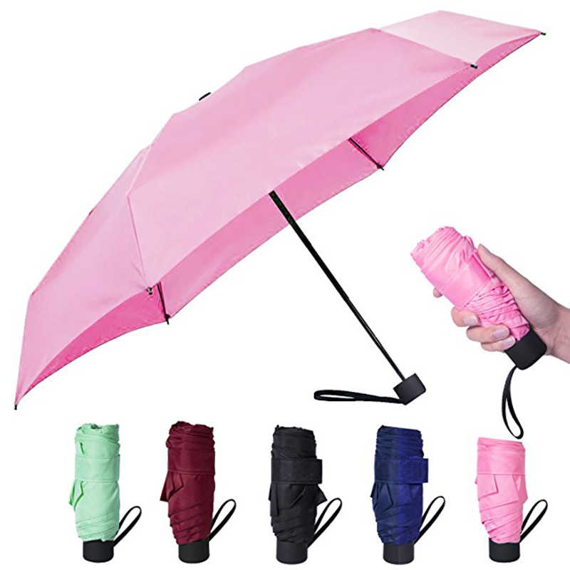 5-szeres esernyő mini méretű esernyő esőben egyedi 5 összecsukható esernyő hölgynek