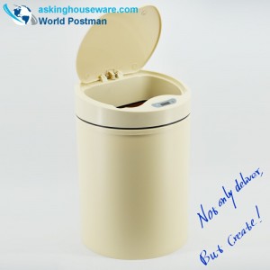 AKbrand Konyhai automata induktív szemeteskábel elektromos töltővel, halványsárga, 15 liter