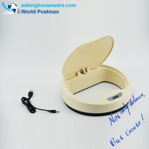 AKbrand Konyhai automata induktív szemeteskábel elektromos töltővel, halványsárga, 15 liter