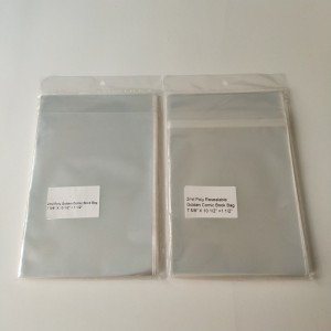 Kristálytiszta 2mil Poly újratölthető arany képregény táska