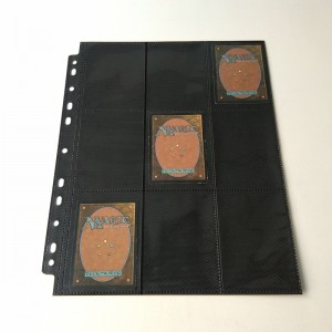 18 zsebgyűjtő kártya-albumoldal az MTG YGO sportkártyákhoz sárga, nem szőtt béléssel