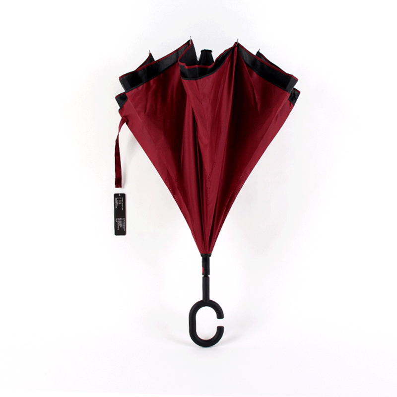 23 hüvelykes esernyő, fejjel lefelé egyenes esernyő hátrameneti zárással