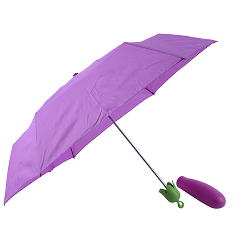 Kínai olcsó esernyő Padlizsán kicsi 3 összecsukható növényi speciális esernyő