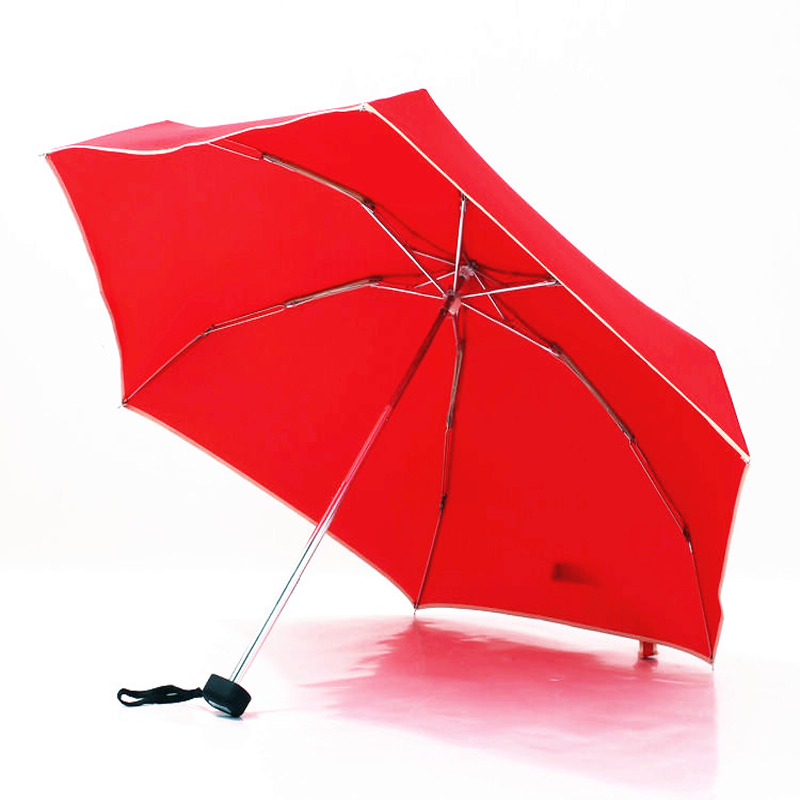 Kicsi, 5 hajtogatott piros mini zseb esernyő