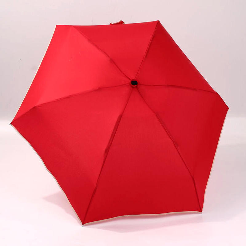 Kicsi, 5 hajtogatott piros mini zseb esernyő