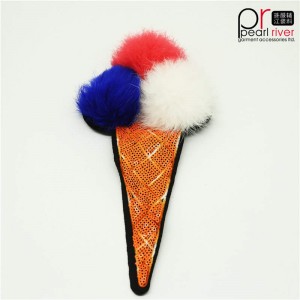 Kiváló minőségű kézzel varrott, visszafordítható pom pom fagylalt-javítás