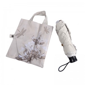 Promóciós esernyő nyomtatott logóval 3-szoros esernyő ezüst bevonattal