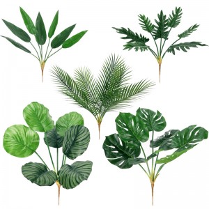 Mesterséges műanyag növényfű otthoni esküvői otthoni asztali dekoráció dekorációhoz zöld