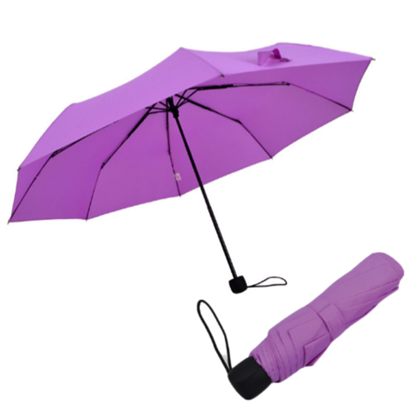 Olcsó árú vállalati ajándékok cikk kézi nyitott 3 összecsukható esernyő design