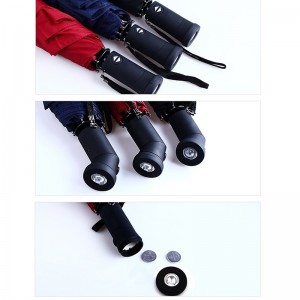 A fáklyafogantyú esernyője 3-szoros automatikus nyitási és automatikus bezárási esernyő