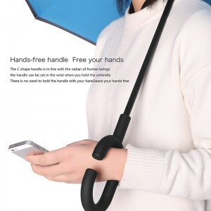 Személyre szabott ajándéktárgyak kézi nyitva szélálló fordított fordított virágos esernyő