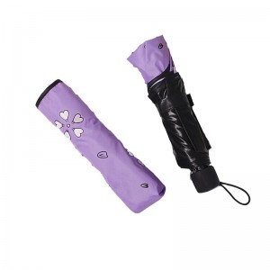 Gyönyörű nyomtatású 3-szoros kézi nyitott mágikus színváltó esernyő eső alatt