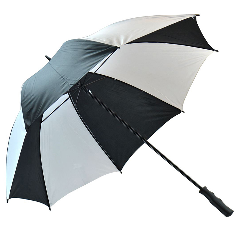 Marketing kézikönyv nyitott esernyő üvegszálas kerettel, szélálló, nagy esernyővel