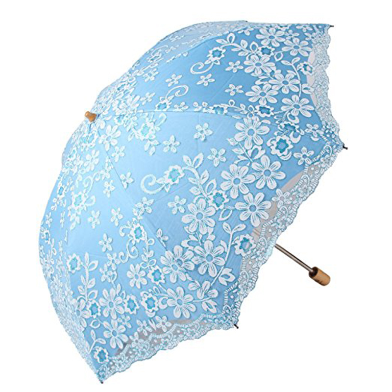 Napernyőket gyárt Csipke széle 190T szövettel, 3-szoros kézi nyitott esernyő marketing elemmel