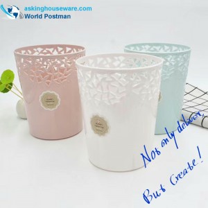 Üreges kerek műanyag kukába